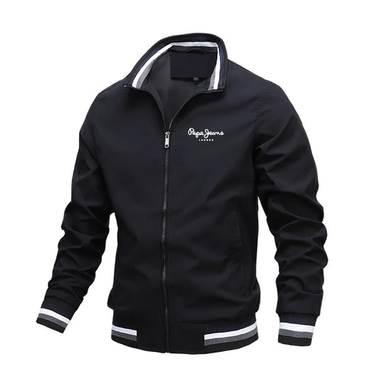 Autumn and Winter Men's Stand Collar Casual Zipper Jacket Outdoor