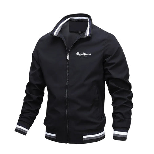 Autumn and Winter Men's Stand Collar Casual Zipper Jacket Outdoor