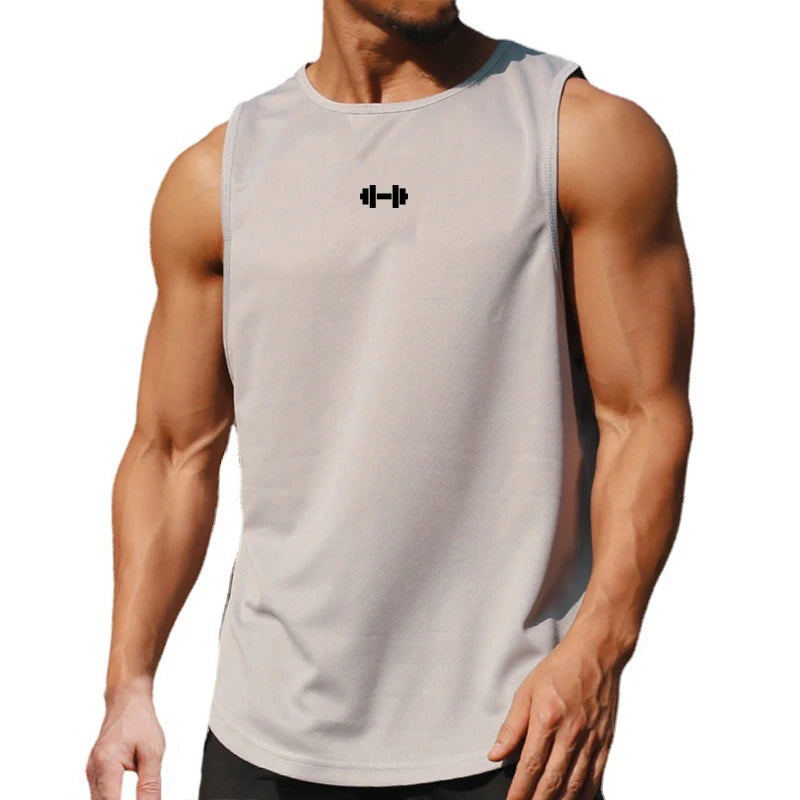 Summer Men's Gym Tank Top Fitness Training Clothing Quick-drying Loose