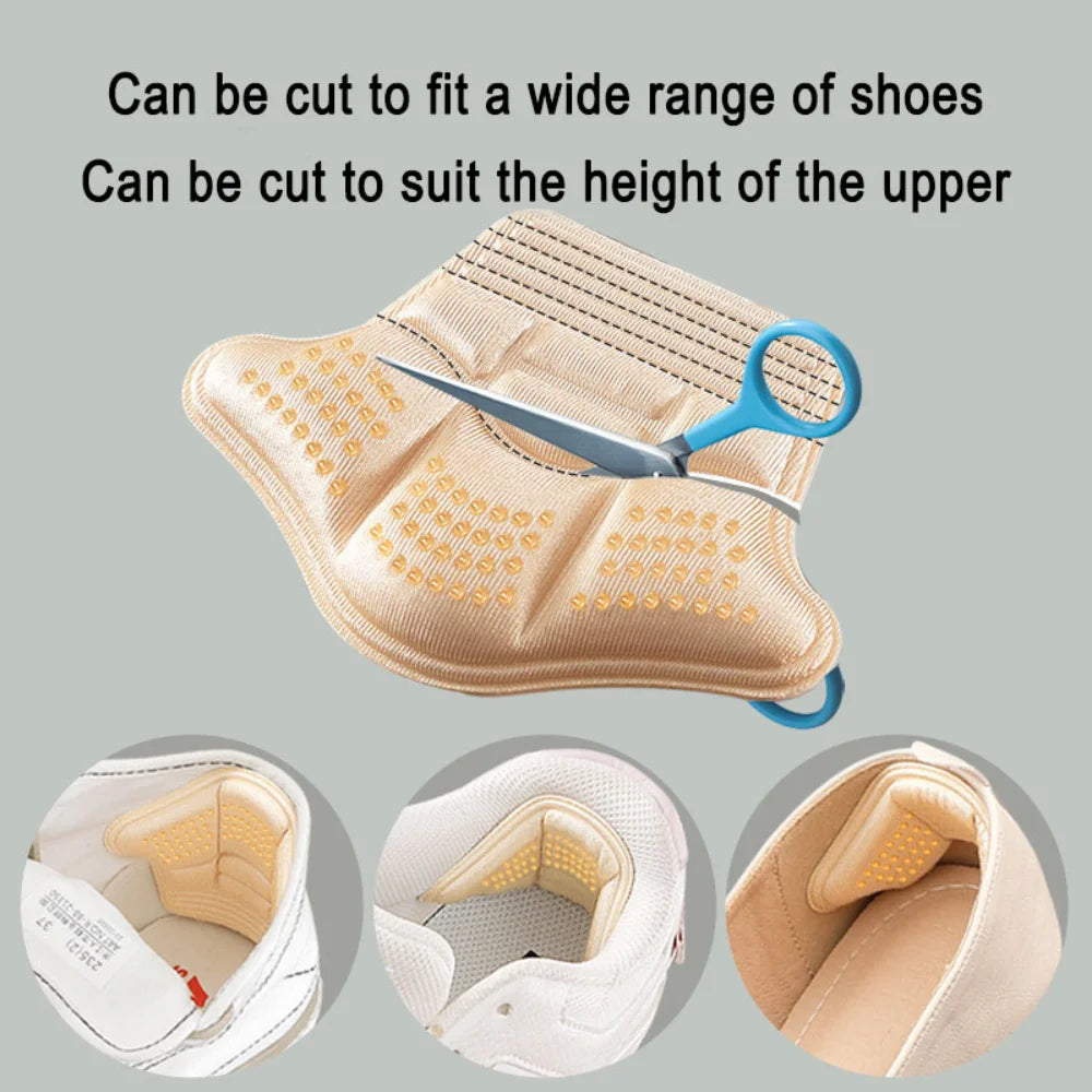 4Pcs Heel Stickers Heel Protectors Sneaker Shrinking Size Insoles