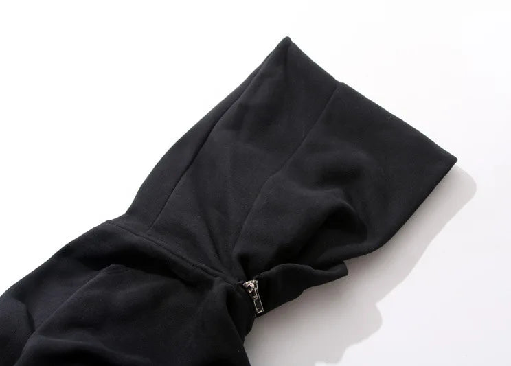 New Hoodies Men zipper Cardigan harajuku black sweatshirts hip hop