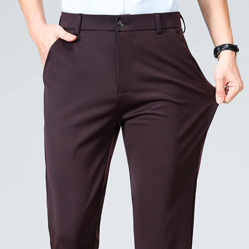 Spring Summer Thin Trousers Men Formal Dress Suit Pants Work Pants