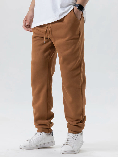 Mens Casual Pants Autumn Winter Fleece Sweatpants Men Joggers Elastic