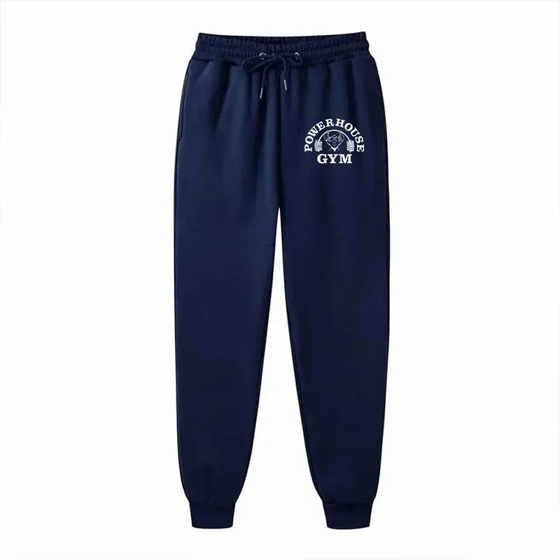 GYM Powerhouse Print Pants Men Casual Sports Pants Running Workout