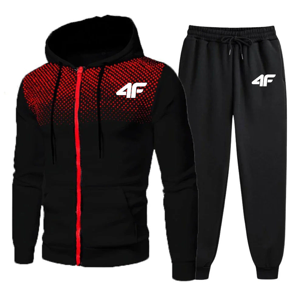 Men's Tracksuit Hooded Casual Hot Sale Single Piece Zipper Sweatshirt