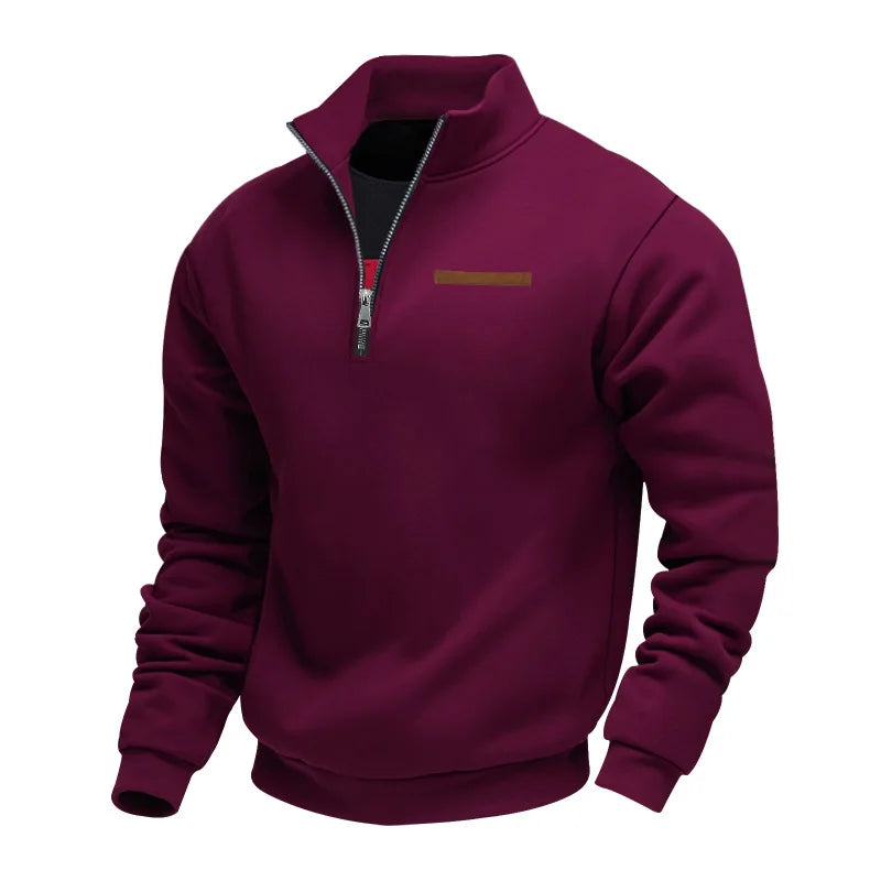 American autumn and winter heavy fleece long-sleeved men's sweater