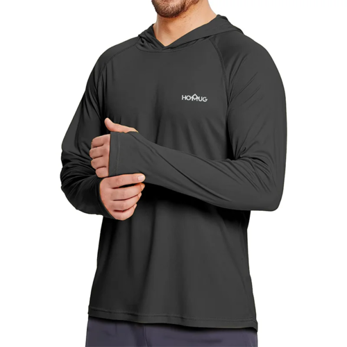 Men's UPF 50+ Sun Protection Hoodie T-Shirts Long Sleeve SPF/UV Quick