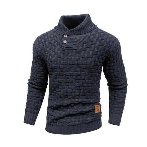 Men’s Sweater Winter Knitted Crew Neck Warm Soft Long Sleeve Pullover