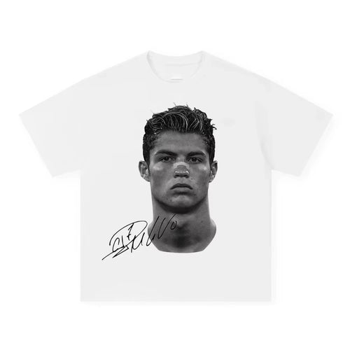 Men T-thirts Cristiano Ronaldo Pure Cotton American-style Streets Both
