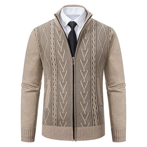 2023 autumn and winter new cashmere padded warm casual men's knitted