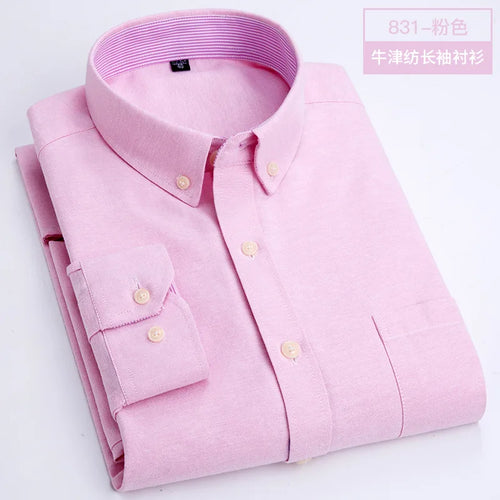 Men's long sleeve shirt Spring summer autumn winter Oxford woven slim