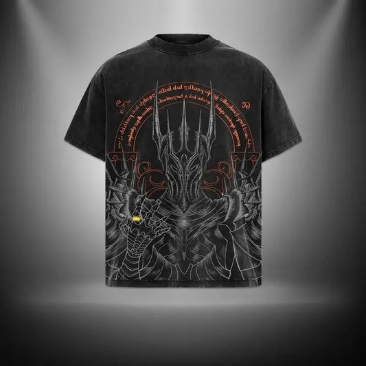 Y2k High Street Vintage Washed Men's Cotton T-Shirt Classic Movie