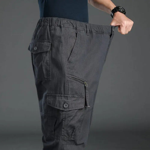 High Quality Men's Tactical Pants Elastic Waist Cargo Large Size
