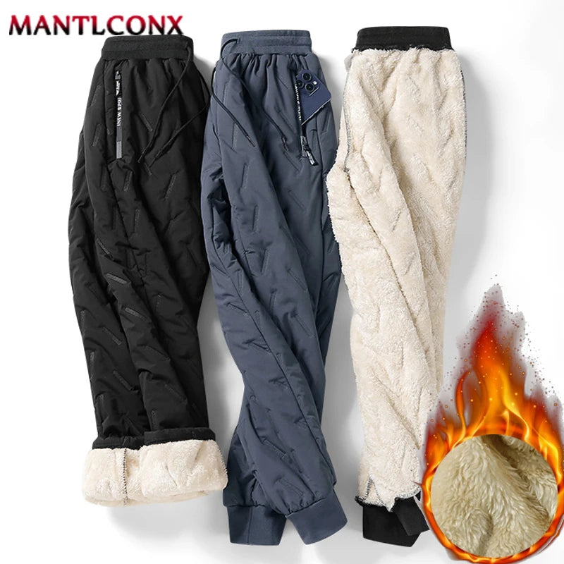 Newest Thicken Padded Pants Men Joggers Sweatpants Men Fleece Warm