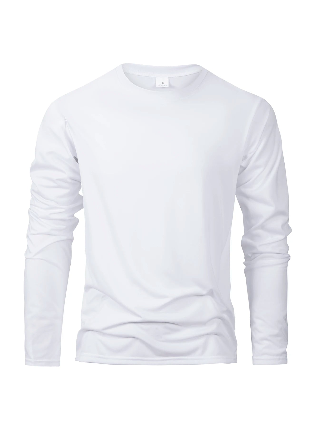 Men's Long Sleeve T Shirts Casual Round Neck Moisture Wicking Tees