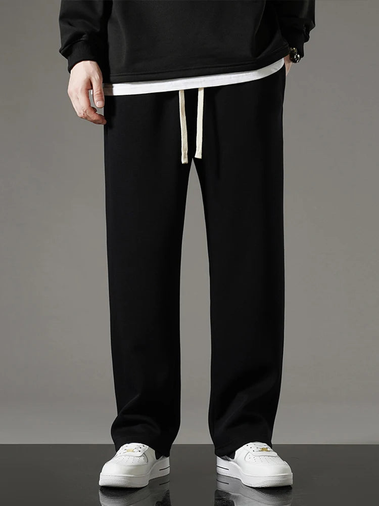 Spring Autumn Men Sweatpants Korean Fashion Sportswear Drawstring Wide