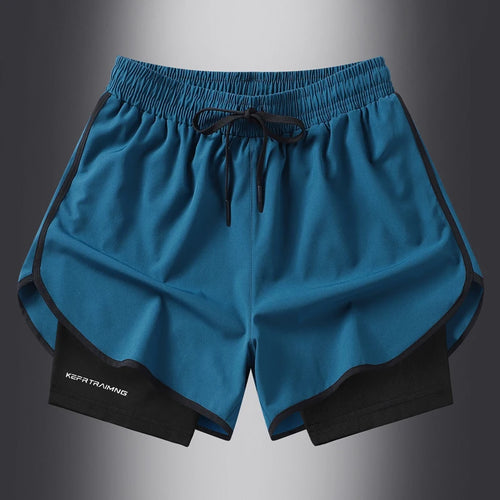 Fake two pieces of summer sports shorts, men's and women's quick
