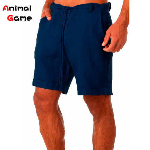 Summer Fashion Mens Linen Shorts Men Cotton Beach Short  New Wild