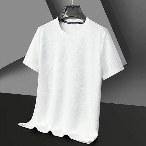 Short sleeved Polo shirShort sleeved Waffle Solid Polot fashion