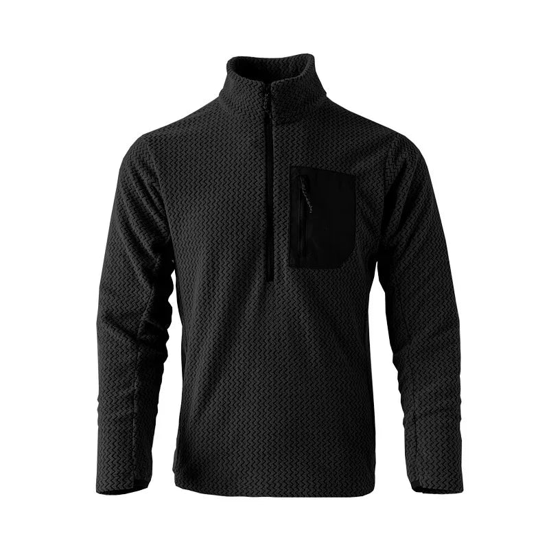 New Comfortable and Thick Men's and Women's Sports Semi-zipper Fleece