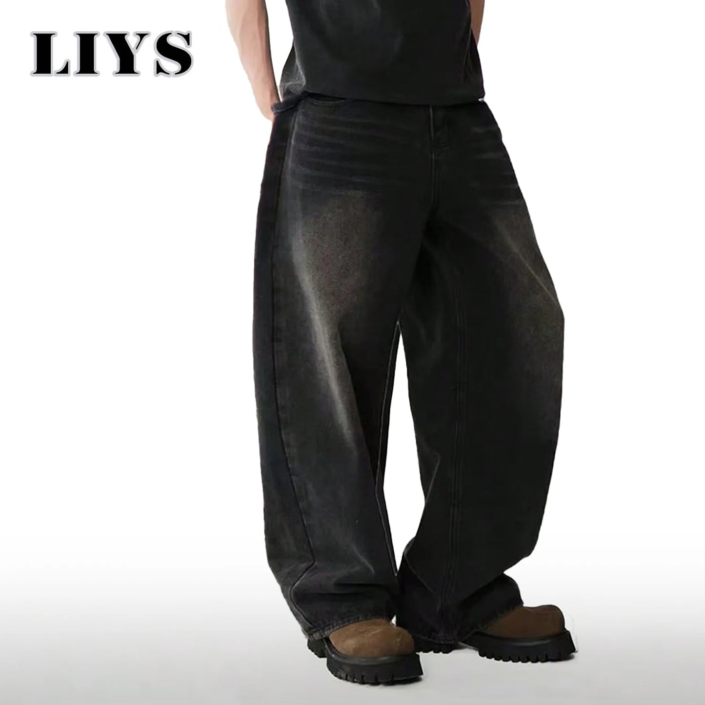 Four Season Men's Jeans Korean Version Student Casual Pants High
