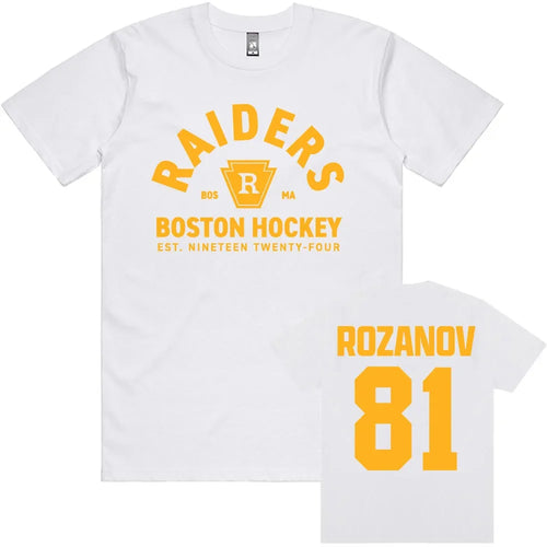 2026 New Rozanov 81 Boston Raiders 100%cotton men's shirt Graphics