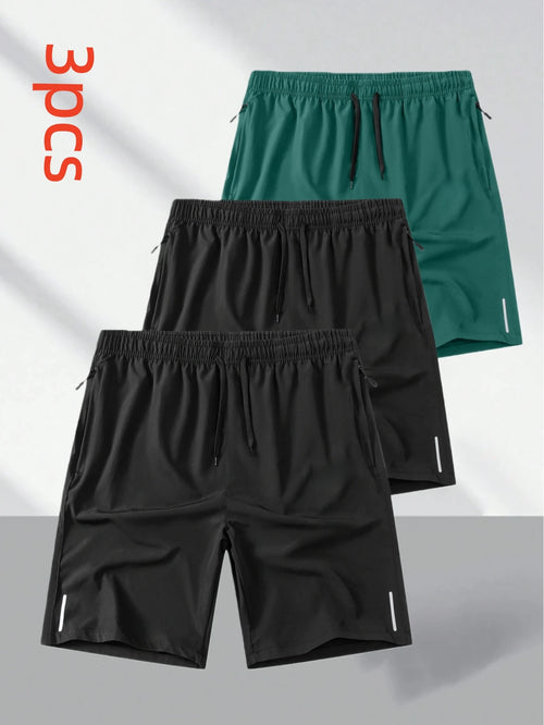 3pcs Casual Shorts Men's Running Sports Shorts Gym Shorts for Men