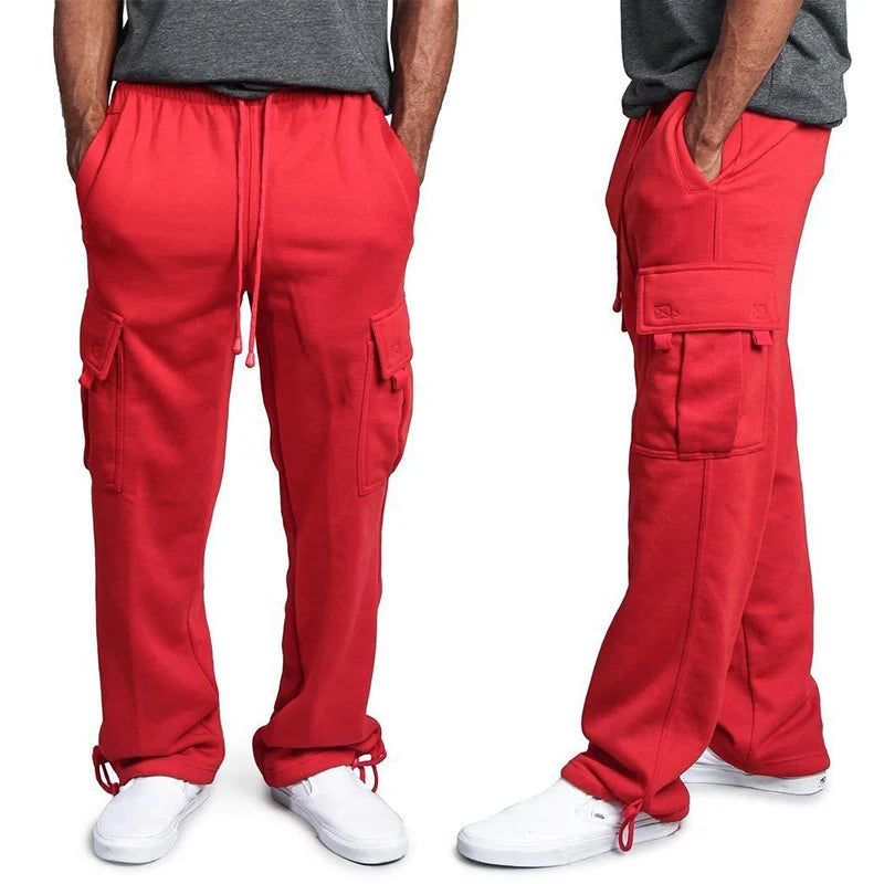 Men's  Cargo Pants Loose Drawstring Sweatpants with Pockets Sports