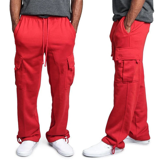 Men's  Cargo Pants Loose Drawstring Sweatpants with Pockets Sports