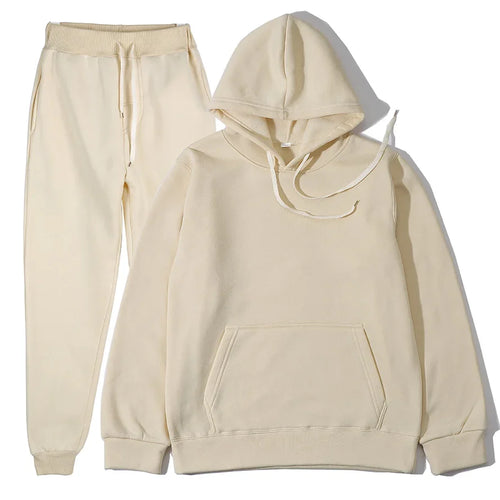Men's Sports Suits Fashion Tracksuit Women Hoodies + Pants Two Pieces