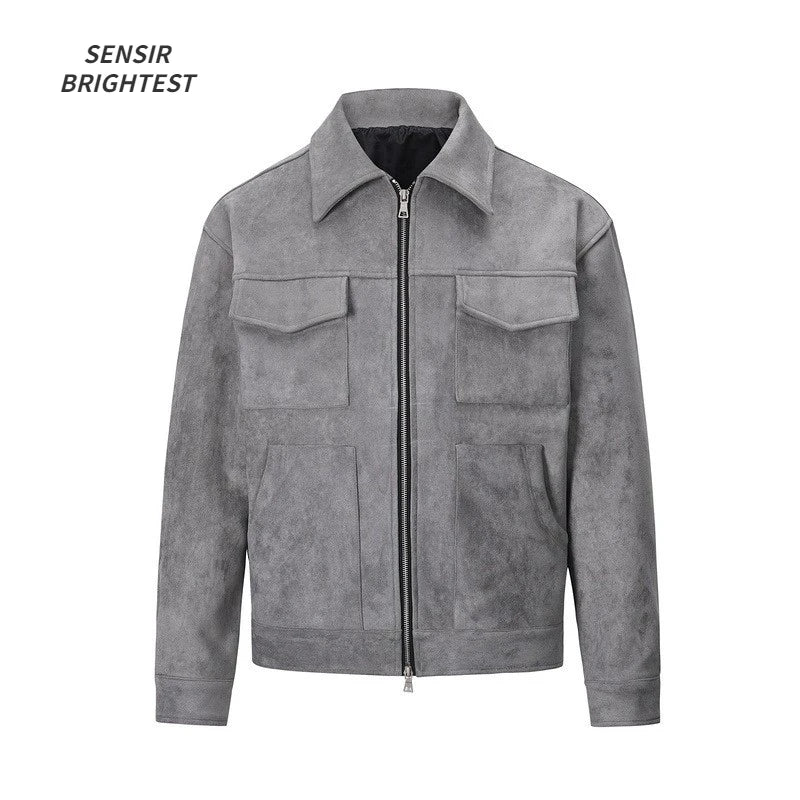 Autumn Jackets Oversize Casual Clothes High Street Pockets Laper