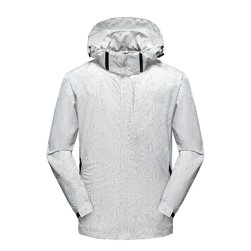 2025 Men's Casual Waterproof Windbreaker Jacket Full Zip Up Hooded