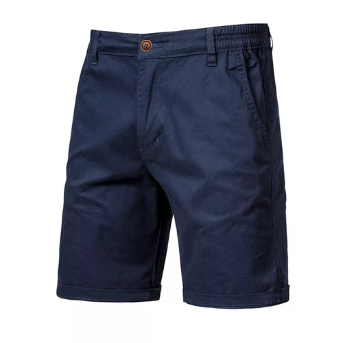 2021 New Summer 100% Cotton Solid Shorts Men High Quality Casual