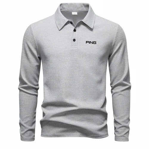 Brand fashion long sleeved polo shirt with letter print 2025 autumn