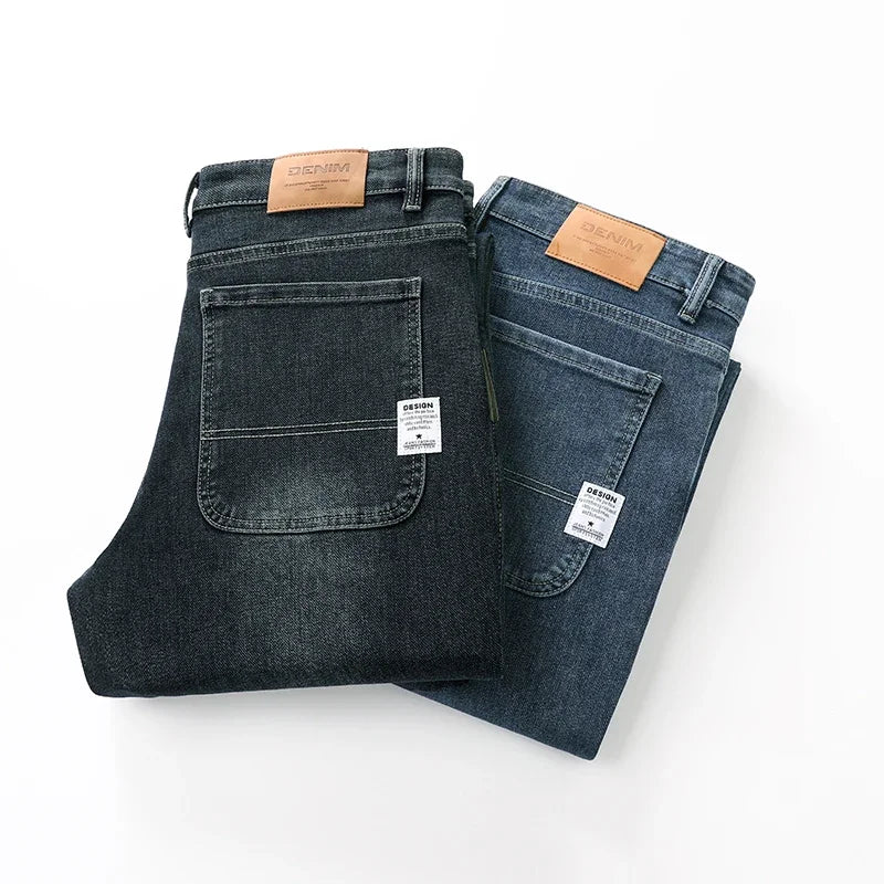 2025 New Spring and Autumn Men's Jeans, Loose, Comfortable, Straight,