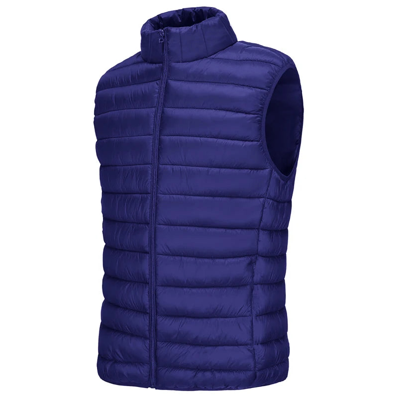 Autumn Men's Casual Vest Lightweight Sleeveless Jacket Full Zipper