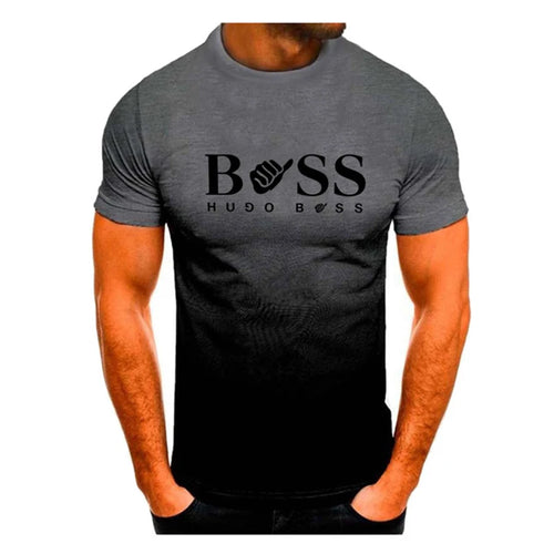 Summer Men's Clothing Whatever Print Short Sleeve Men Trend Products