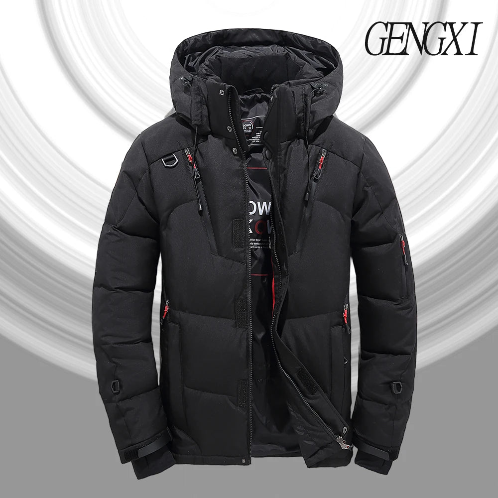 Men's Outdoor Lightweight Warm Detachable Collar Down Jacket Winter