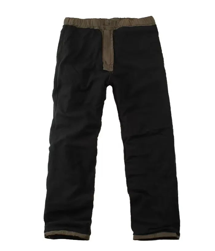 Men's Fleece Cargo Pants Winter Plush Tactical Pants Casual Joggers