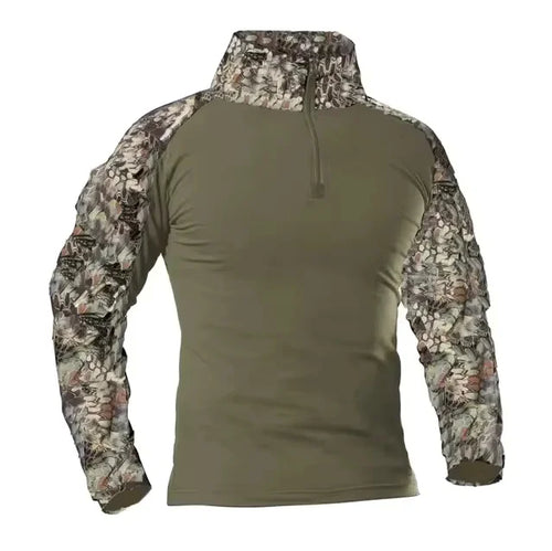 Men's Outdoor Tactical Hiking T-Shirts,Hunting Camouflage Long Sleeve