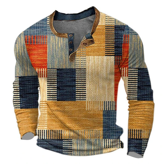 Men's long sleeved men's foreign trade polo men's digital printed polo