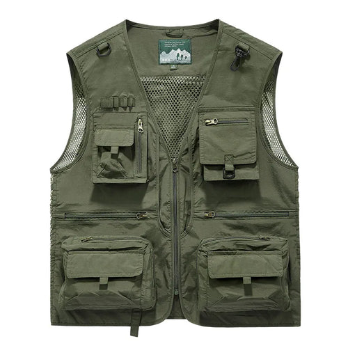 FGKKS 2023 Outdoor Leisure Vest Men's New Multi-Pocket Breathable