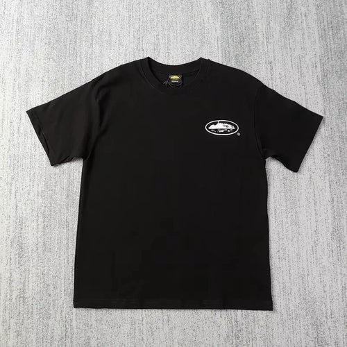 2025 Summer New Small Boat Printed Short Sleeve T-shirt Loose Round