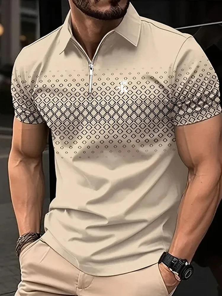 Business Men's Golf Polo Short Sleeve Polo Shirt Outdoor Casual Daily