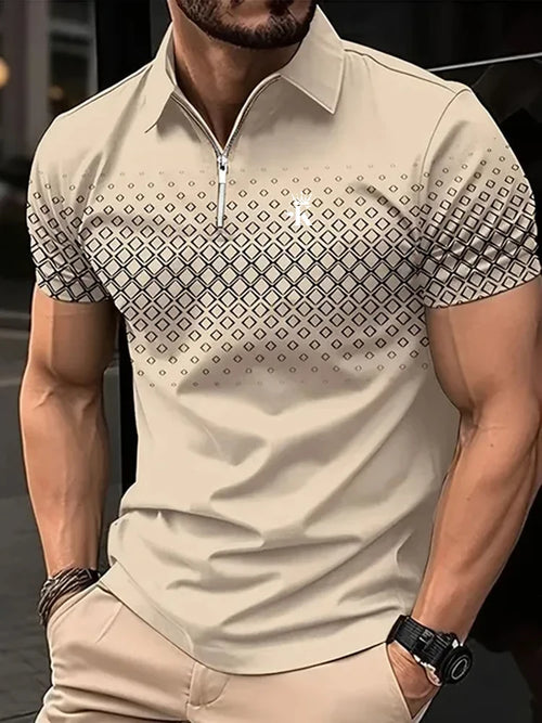 Business Men's Golf Polo Short Sleeve Polo Shirt Outdoor Casual Daily