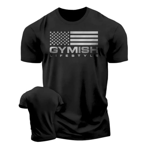 Summer fashion men's muscle training letter print comfortable and