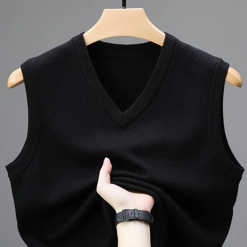 2025 Men's Casual Sweater Vest Warm Comfortable Autumn Winter Fashion
