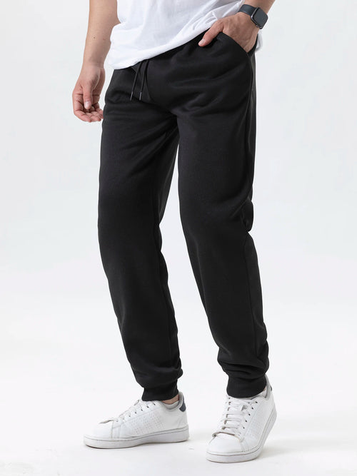 Mens Casual Pants Autumn Winter Fleece Sweatpants Men Joggers Elastic