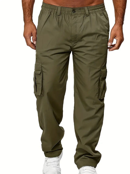 Men's Cargo Pants Sweatpants Outdoor Loose Straight Long Trousers
