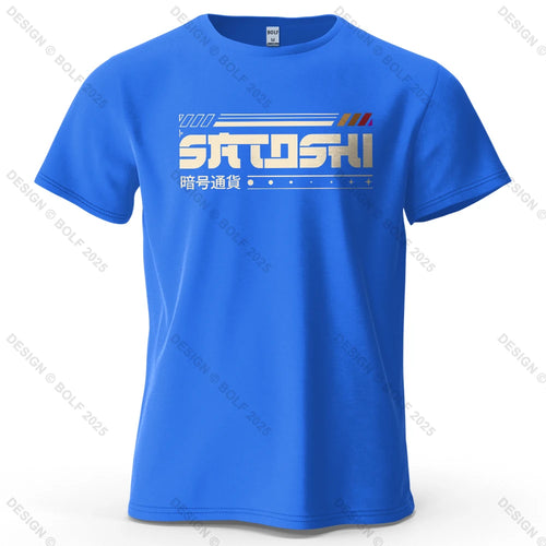Satoshi and Crypto Printed Men's T-Shirt 100% Cotton Oversized Tech